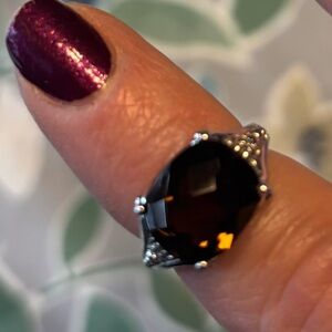 Park Lane Silver and smoky topaz Ring 5